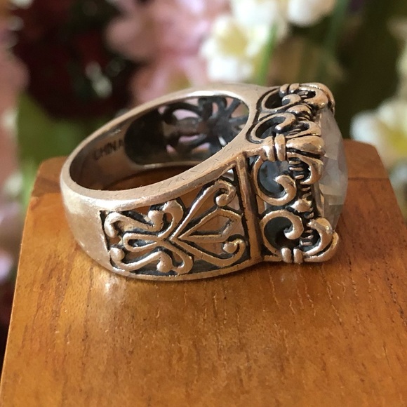 Silpada Filigree Sterling Silver and Cubic Zirconia Uptown Ring Size 6 - Picture 9 of 16